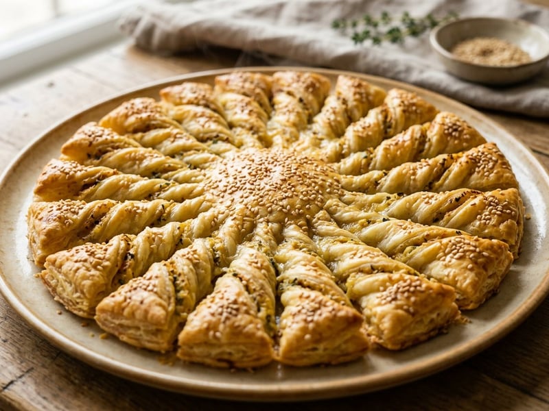 Tartă Soleil cu brânză Emmental | Aperitiv franțuzesc
