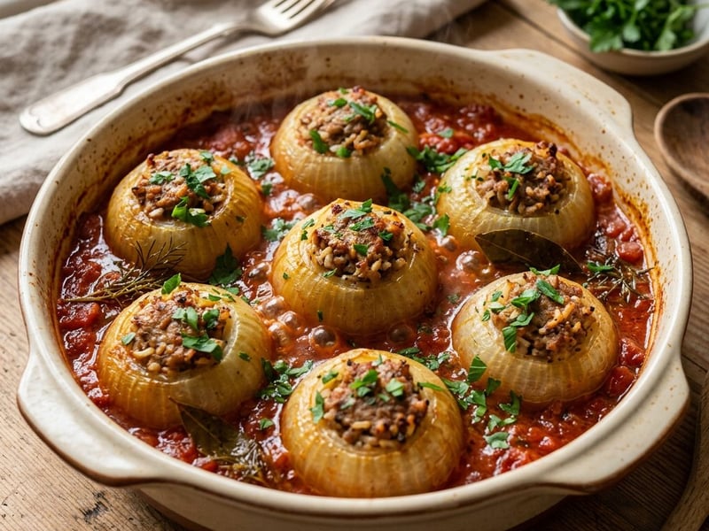 Oven-Baked Stuffed Onions with Minced Meat | Tender and Juicy