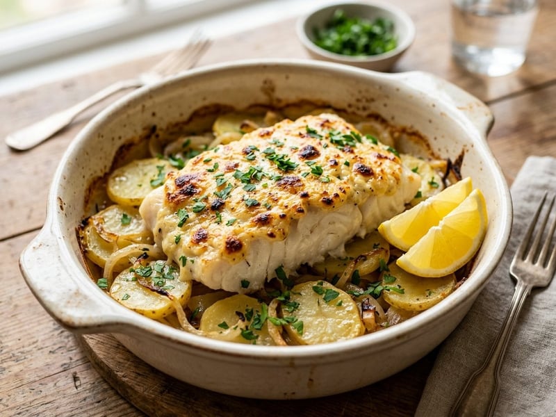 Cod gratin with alioli | Crispy Spanish delight