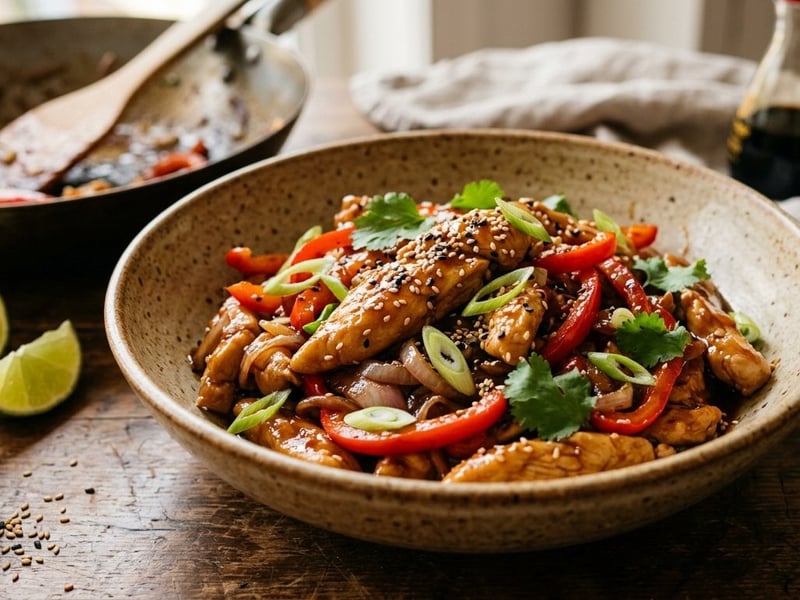 Pui Ayam Kecap la wok | Cină asiatică în 15 minute