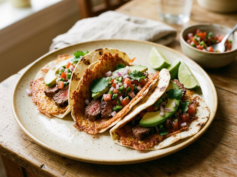 Tacos Costras cu vită suculentă | Street food mexican