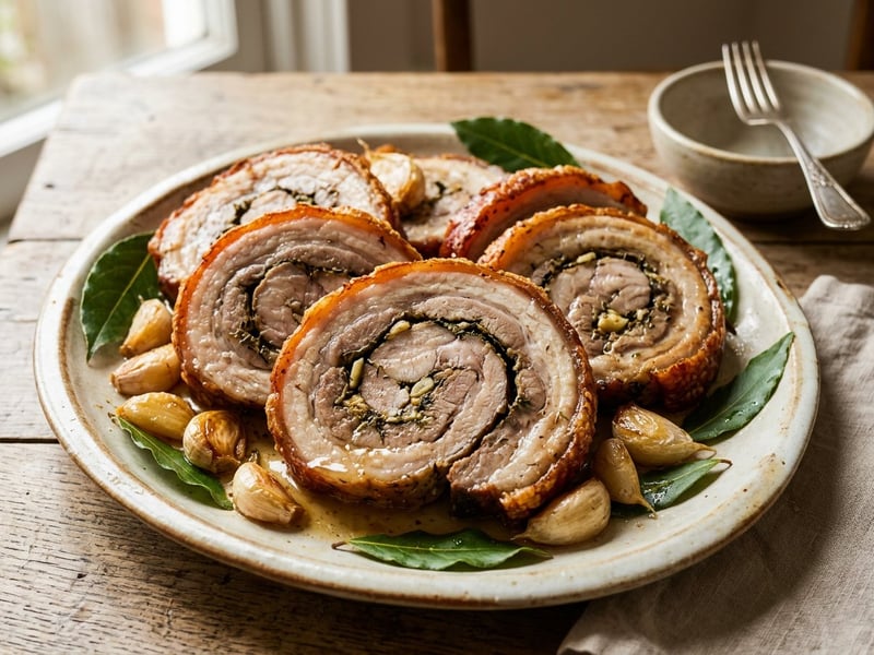 Ruladă din fleică de porc | Fragedă și crocantă