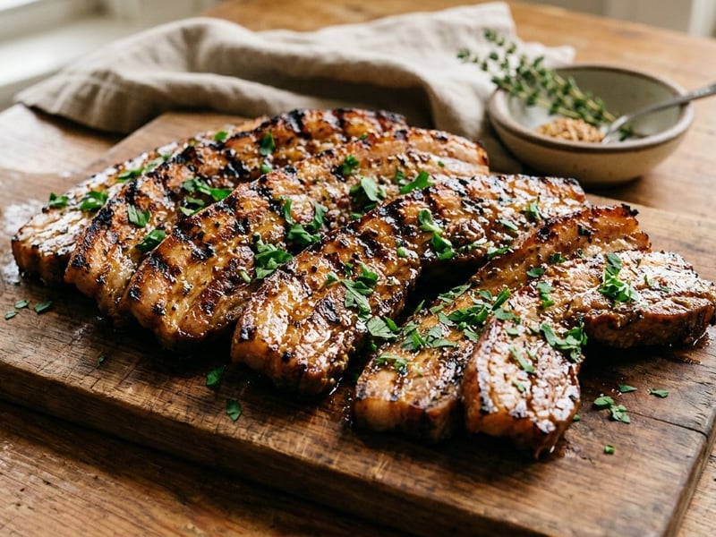 Grilled Pork Belly | Golden and Juicy