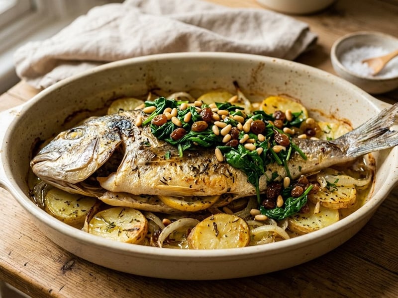Dorada a la mallorquina | Spanish-Style Baked Fish