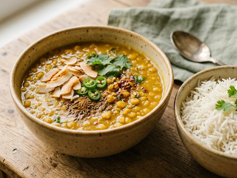Cholar Dal | Bengali Chickpea Curry with Coconut