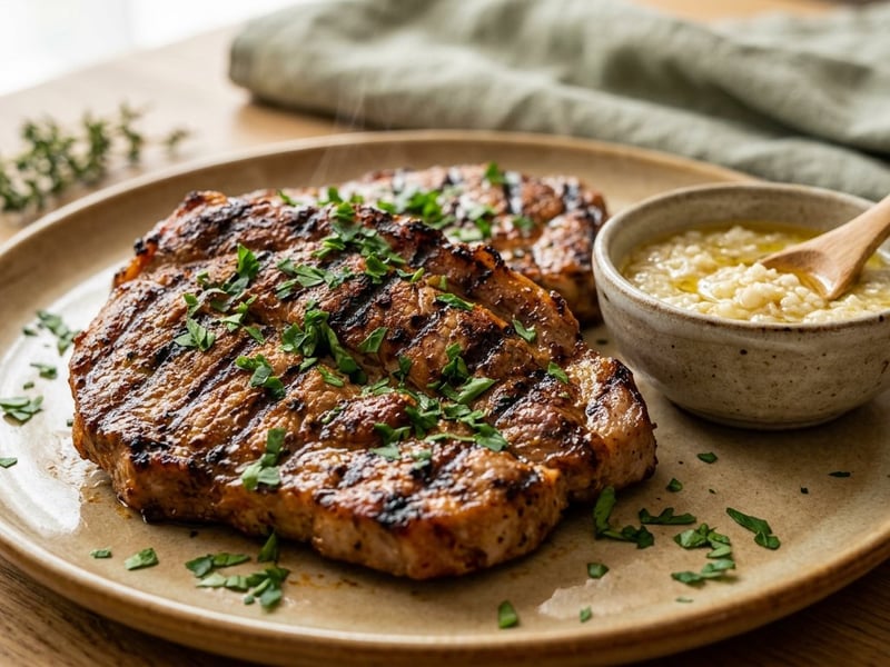 Grilled Pork Shoulder Steaks | Tender and Flavorful