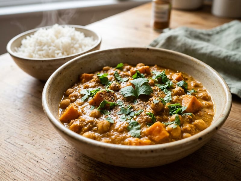 Creamy Chickpea and Sweet Potato Curry | Taste of India
