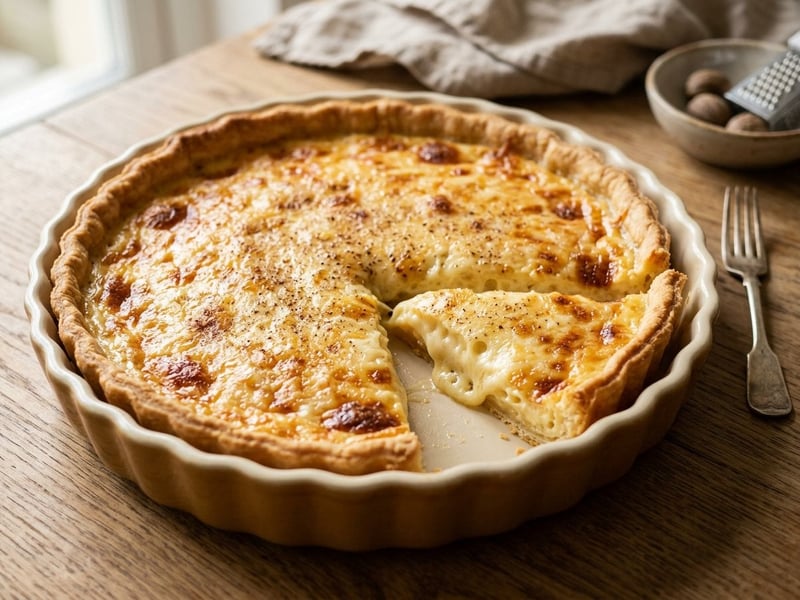 Tartă savoiardă cu brânză Emmental | Gust franțuzesc
