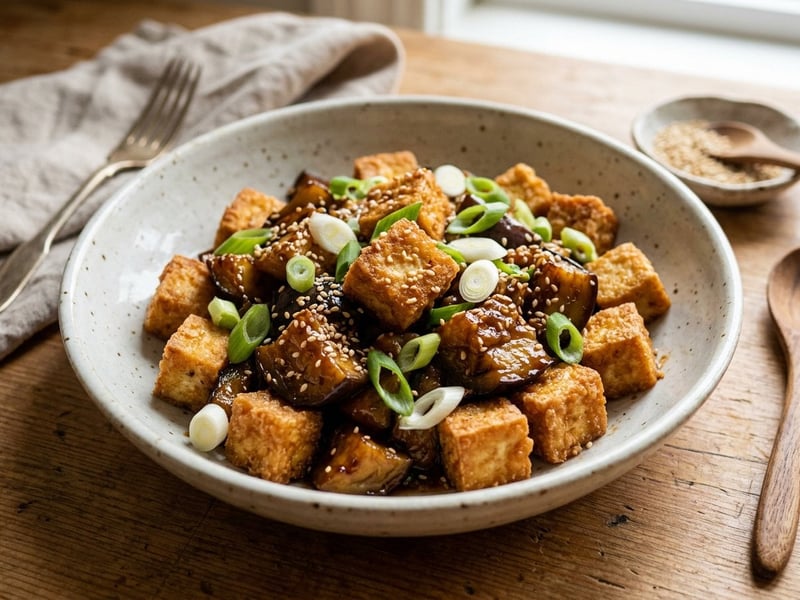 Tofu și vinete la wok | Cină asiatică în 20 de minute