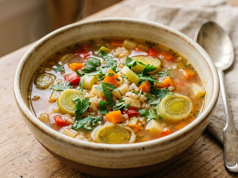 Oltenian Leek Sour Soup | Traditional and Tangy