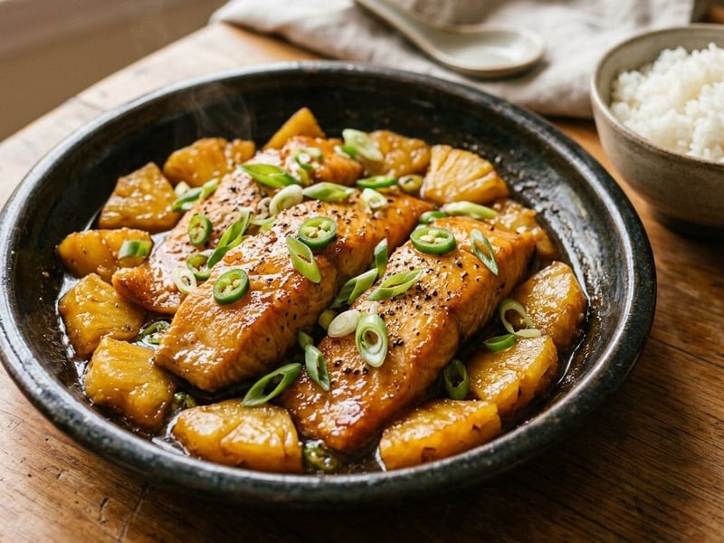 Cá Kho Thơm | Pește vietnamez caramelizat cu ananas