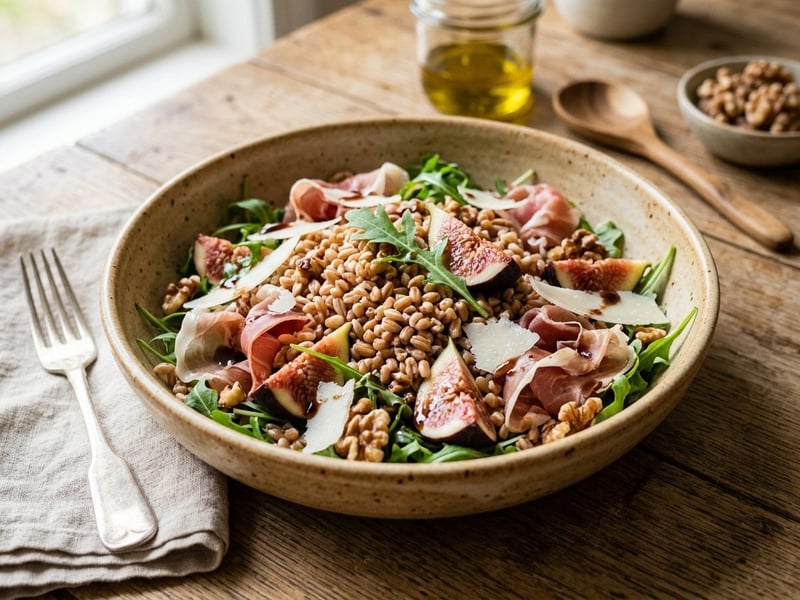 Farro Salad with Prosciutto and Figs | Tuscan Lunch