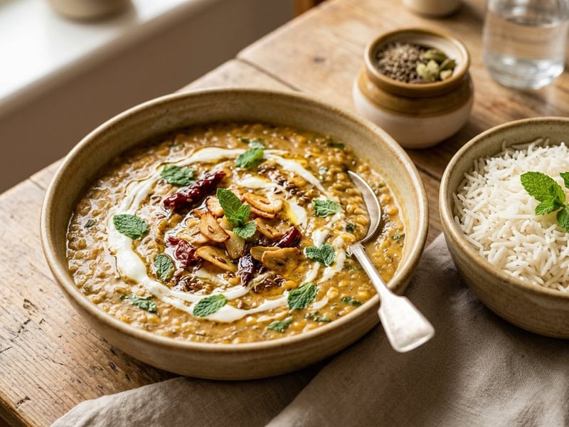Dal Sultani | Royal Lentil Curry with Yogurt and Mint