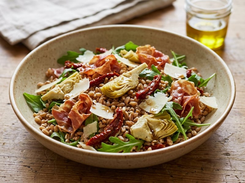 Salată toscană de farro cu prosciutto | Prânz italian