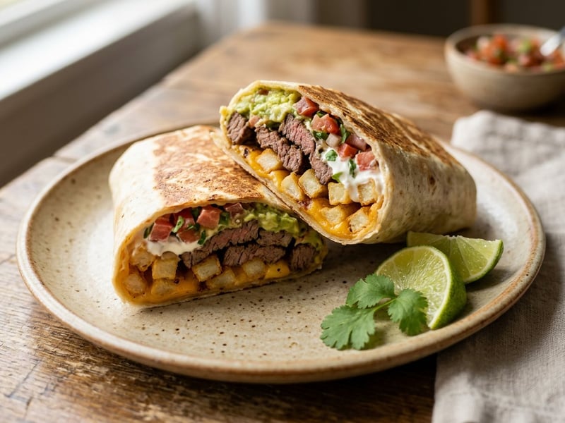 California Burrito cu vită | Street food suculent