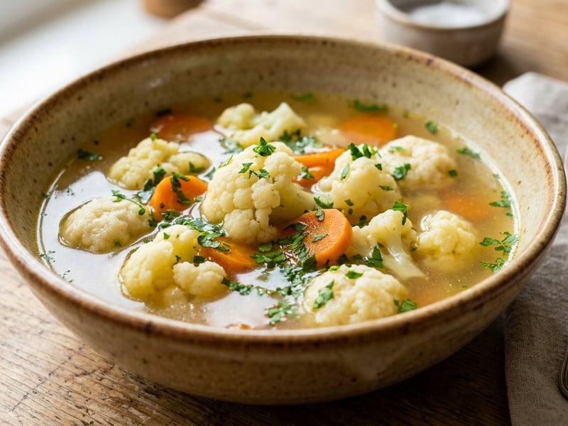 Cauliflower Soup with Flour Dumplings | Homemade Tradition