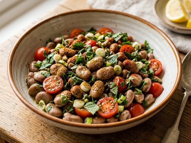 Salată Foul Mudammas | Prânz oriental sățios