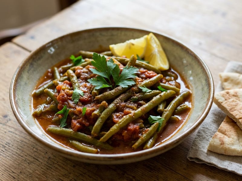 Salată libaneză de fasole verde | Prânz oriental aromat