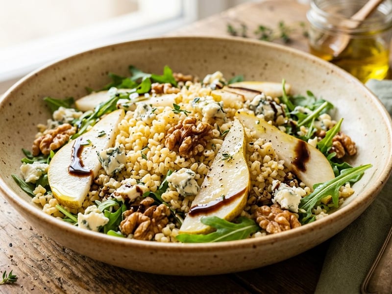 Tuscan Bulgur Salad with Pears and Gorgonzola | Autumn Lunch