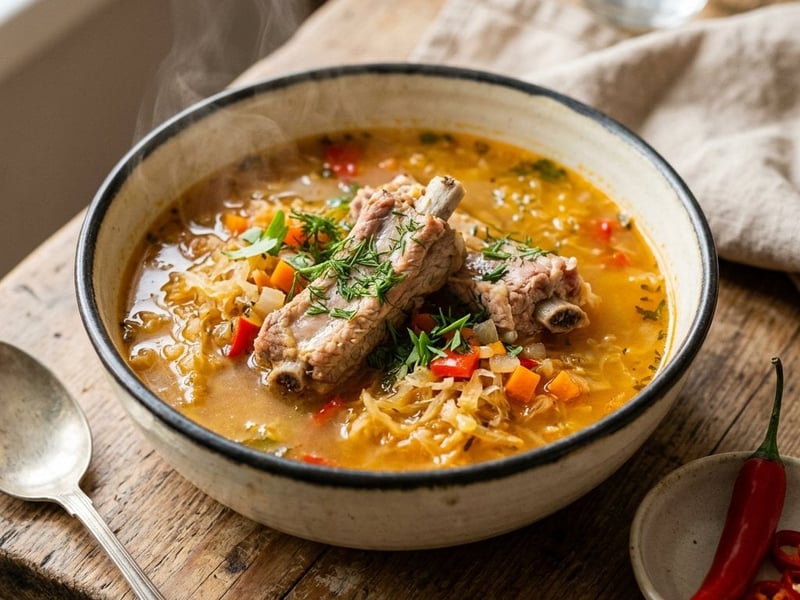 Ciorbă de varză murată cu costiță de porc | Tradiție ardelenească