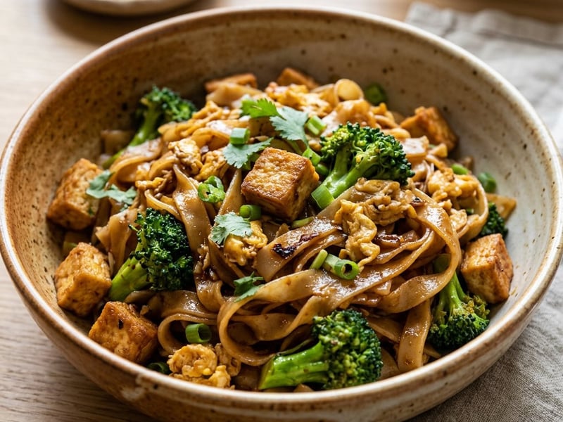 Pad See Ew cu tofu la wok | Cină în 15 minute