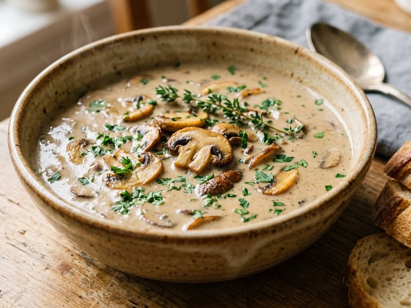 Supă de ciuperci à la Dijonnaise | Aromată și cremoasă