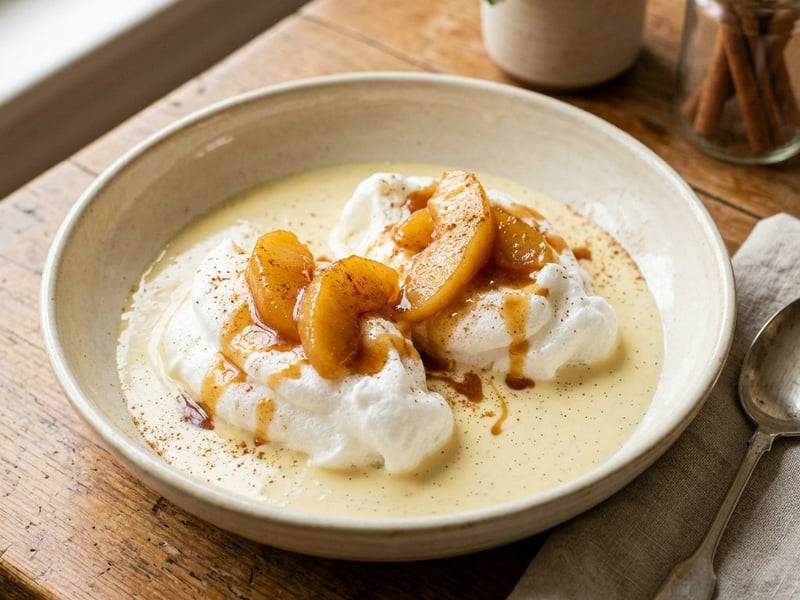 Lapte de pasăre cu gutui caramelizate | Desert de toamnă