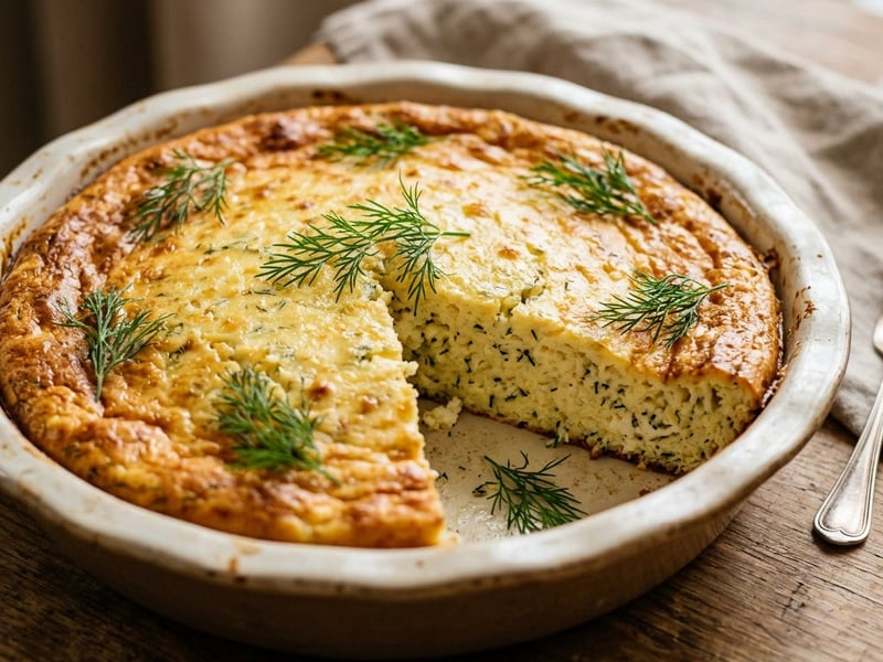 Pască sărată cu telemea și mărar | Brunch pufos la cuptor