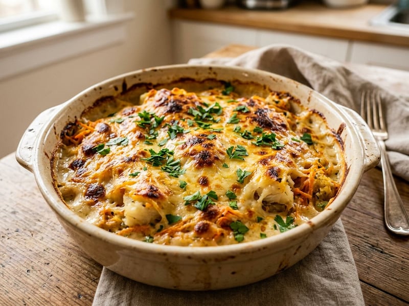 Bacalhau Espiritual | Portuguese Cod Gratin with Vegetables
