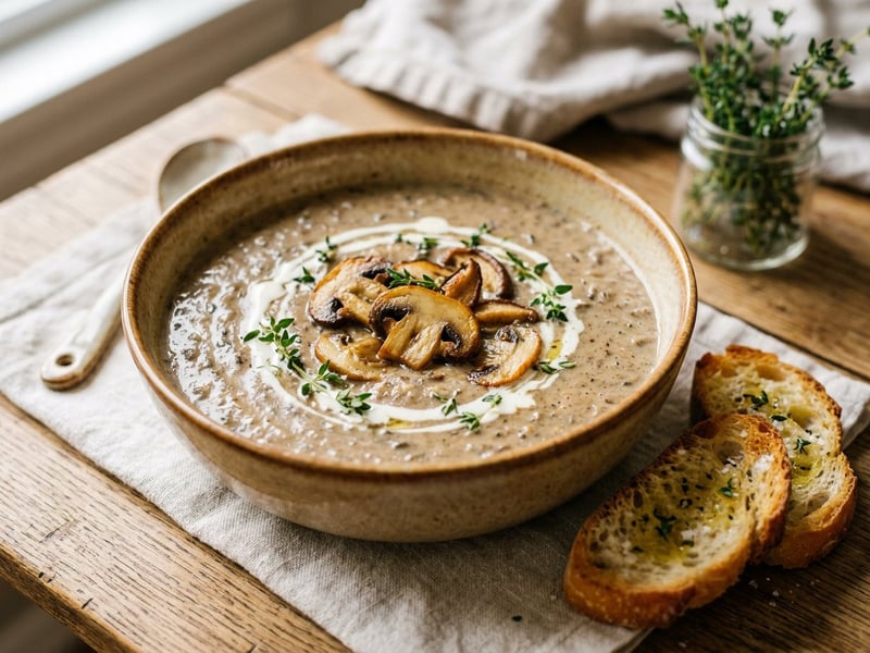 Mushroom Soup with Dijon Mustard | Smooth and Aromatic