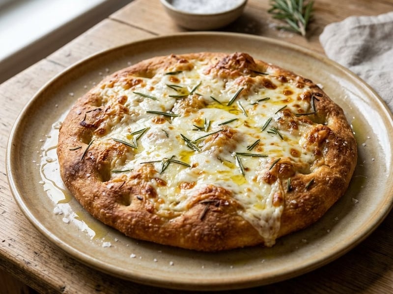 Tuscan Schiacciata with Mozzarella | Crispy Flatbread
