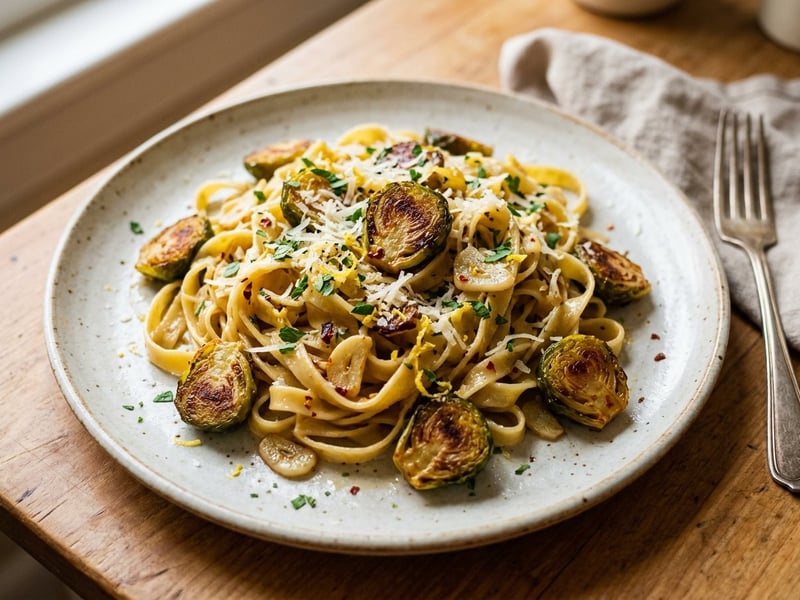 Tagliatelle cu varză de Bruxelles | Savoarea Italiei