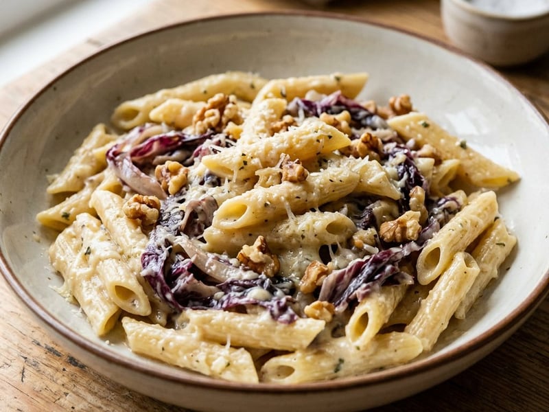 Penne cu radicchio și gorgonzola | Clasic italian rapid