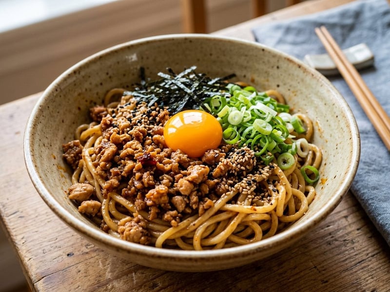 Taiwan Mazesoba cu pui | Street food japonez savuros