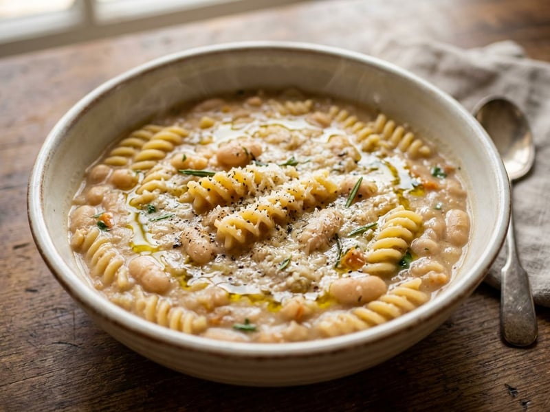 Pasta e Fagioli | Clasic italian rapid cu fasole albă și rozmarin