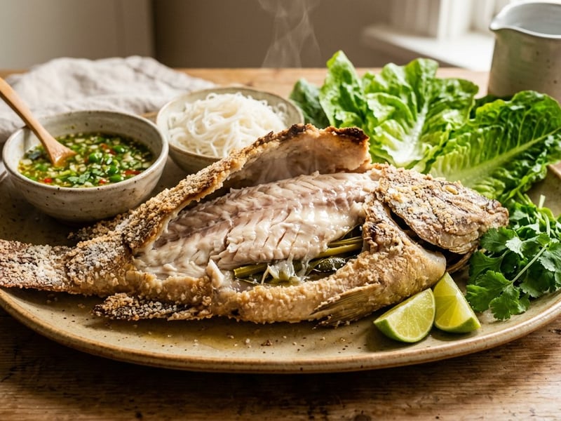 Pla Pao | Doradă thailandeză suculentă în crustă de sare