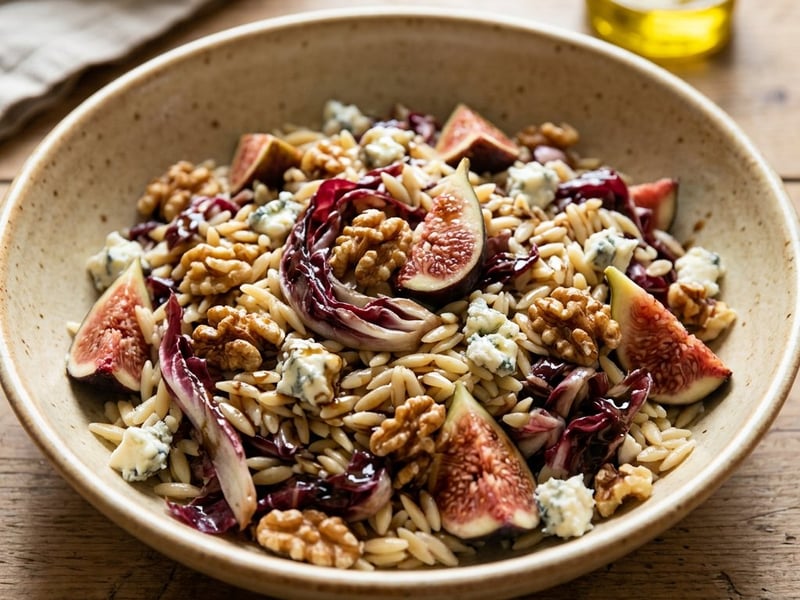 Tuscan orzo salad with radicchio and figs