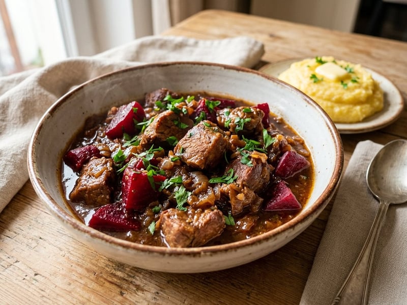 Pork and Beetroot Stew | Tender and Flavorful