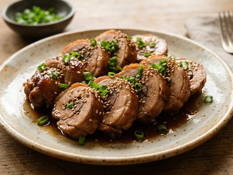 Tori Chashu | Japanese Chicken Roll in Sweet-Aromatic Sauce