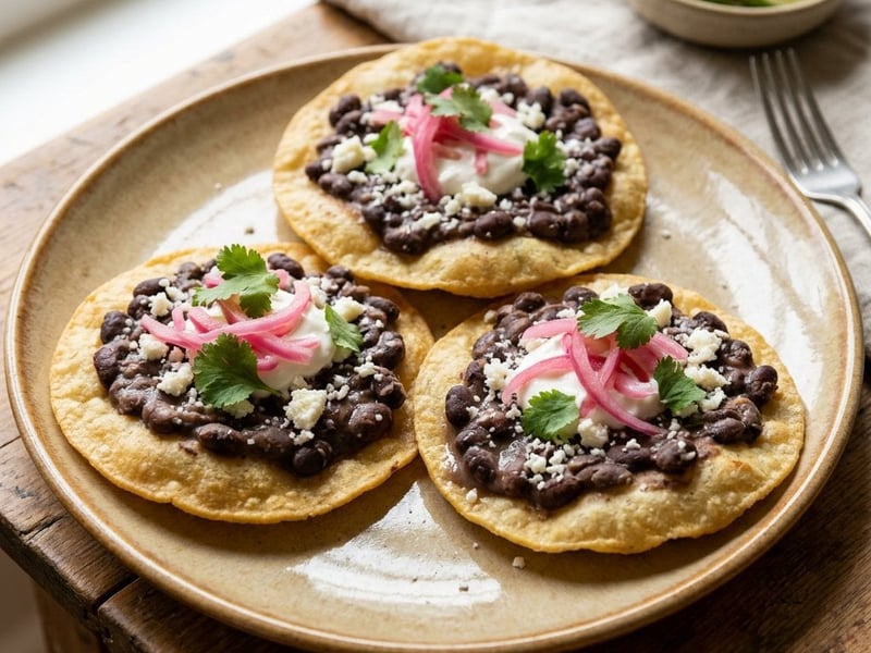 Salbutes yucatecas cu fasole neagră | Street food mexican