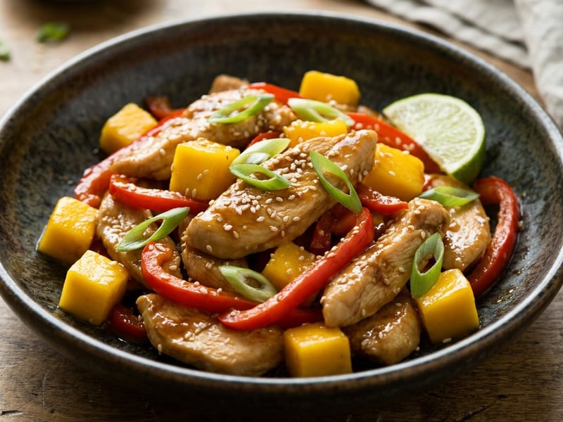 Wok Chicken with Mango | Flavorful 15-Minute Dinner