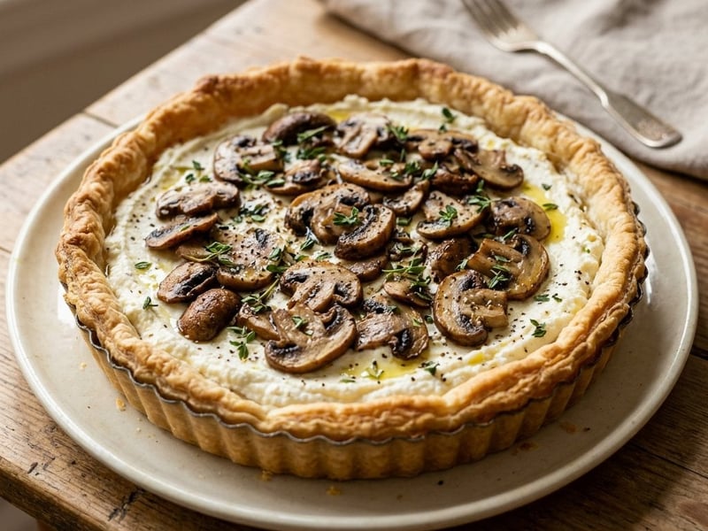 Savory Ricotta and Mushroom Crostata | Italian Flavor