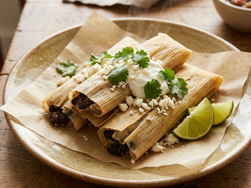 Black Bean Tamales | Authentic Mexican Street Food