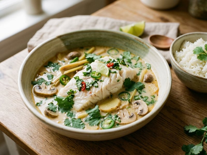 Pla Tom Kati | White Fish Poached in Coconut Milk