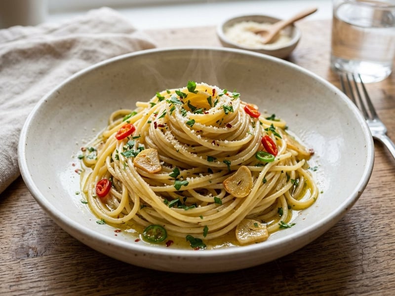 Spaghetti all'Aglio, Olio e Peperoncino | Authentic Italian Classic