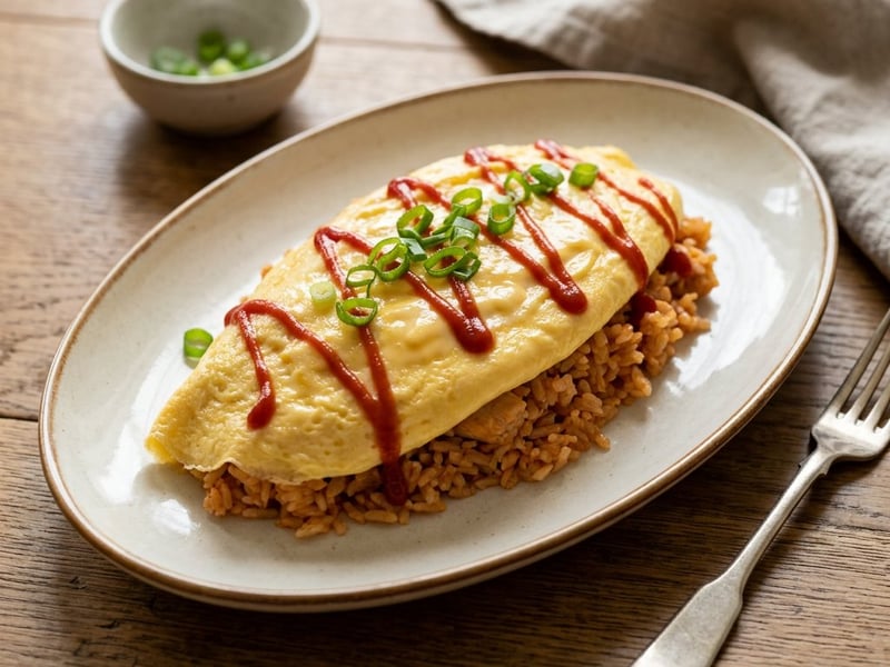 Chicken Omurice | Savory Japanese Street Food