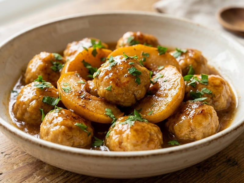 Quince Stew with Pork Meatballs | Sweet and Sour Autumn Flavor
