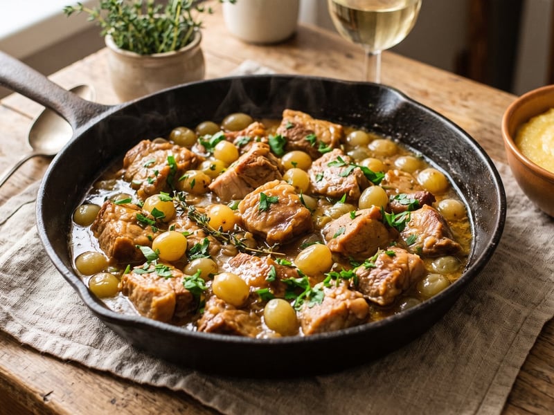 Pork Stew with White Grapes | Noble Autumn Flavour