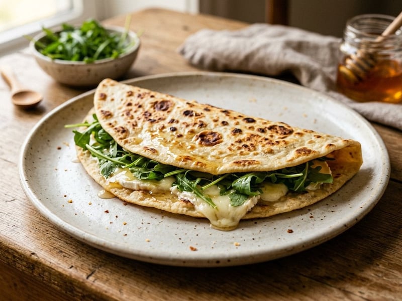 Piadina with Goat Cheese and Arugula | Italian Flatbread