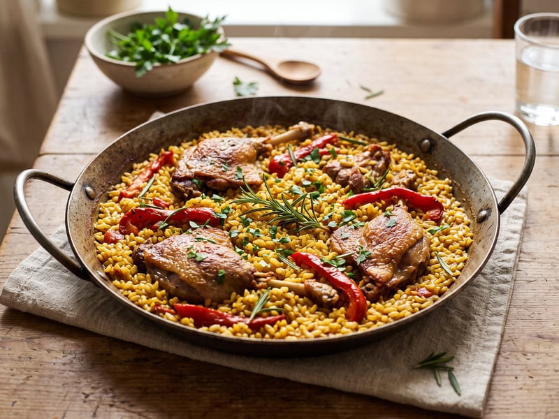Arroz con pato | Spanish rice with duck and saffron